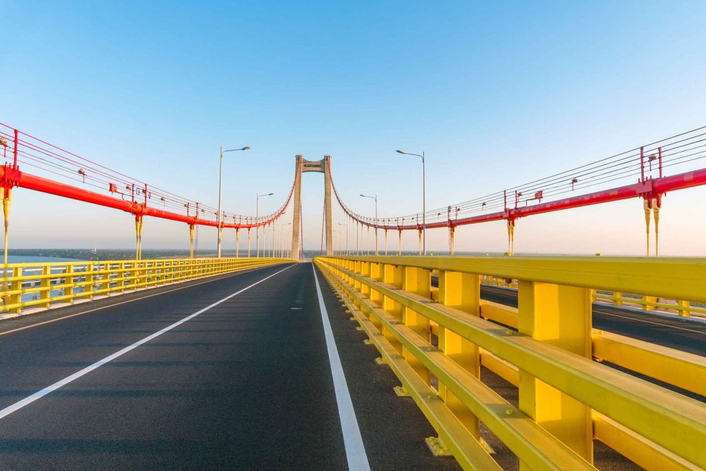 Maputo Katembe bridge in capital city of Mozambique, Africa.