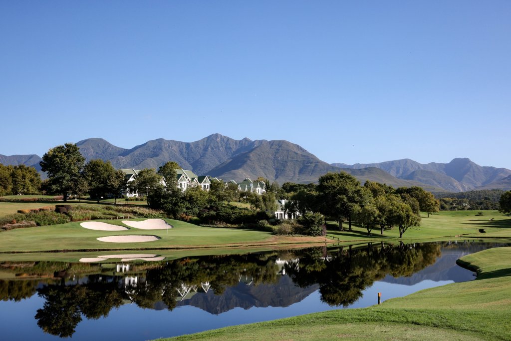 View of Fancourt golf course in South Africa.