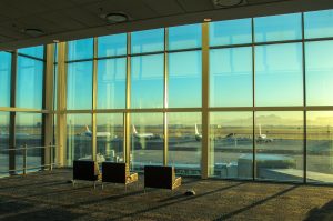 The inside of Cape Town International Airport.