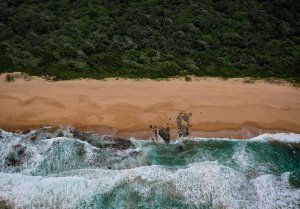 Aerial view of Dolphin Coast, South Africa.