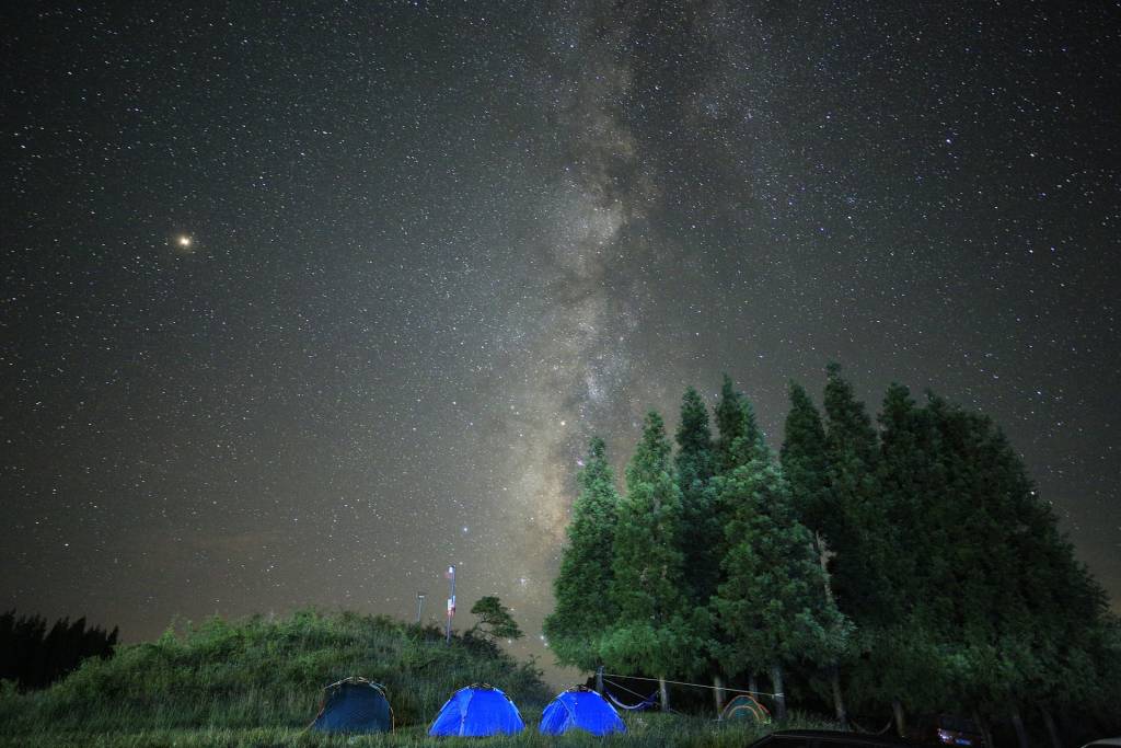 Camping beneath the stars