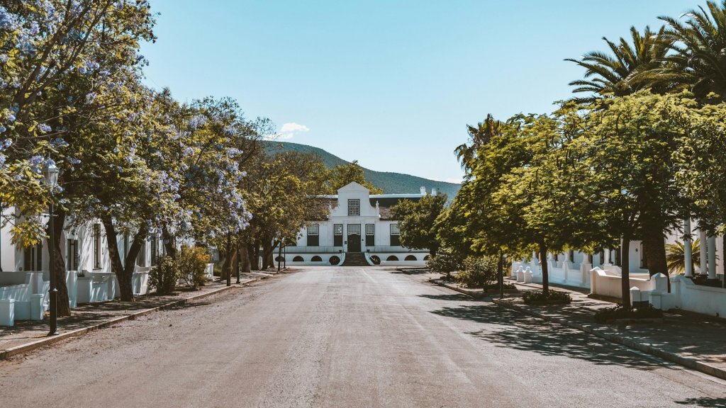 Tree-lined street in Graaf-Reinet.