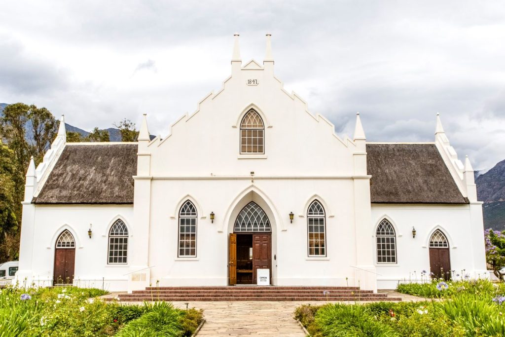 A colonial style building in Franschhoek.