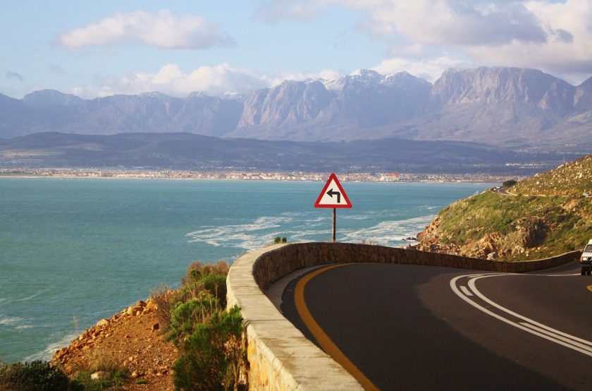 Coastal road in South Africa.