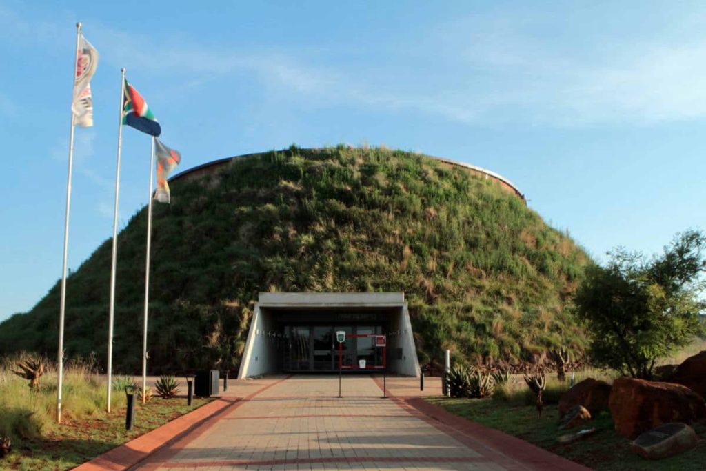 The entrance to Maropeng.