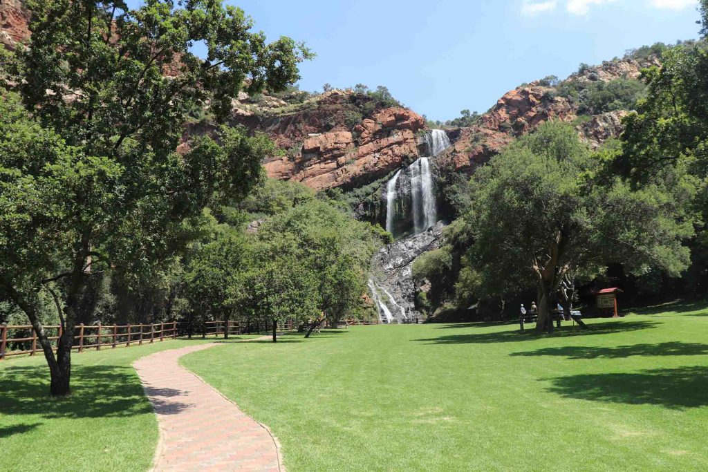 The waterfall at Walter Sisulu National Botanical Gardens.