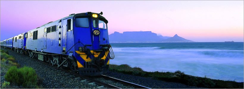 Blue train journey in Cape Town, South Africa.