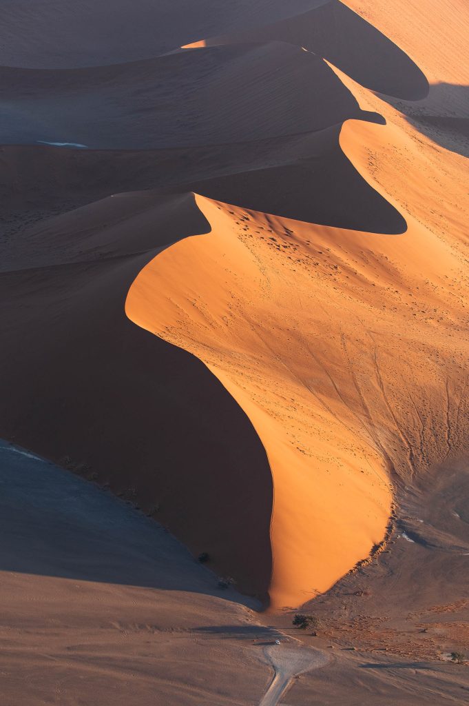 Aerial view of Sossusvlei dunes, Namibia | Photo credits: Moving Lens