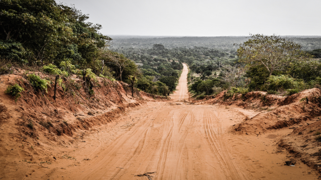 Sand road in Mozambique.