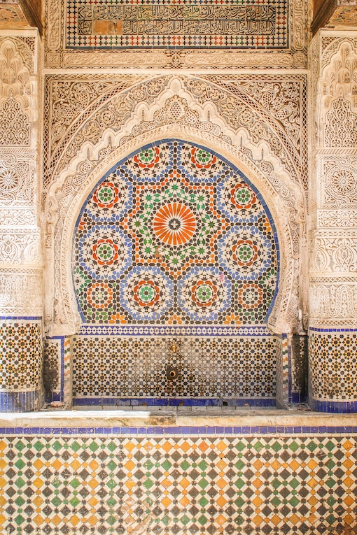 Morocco Itinerary Fountain in Fes | Photo Credits - Sara Far Away (Sara Corder)