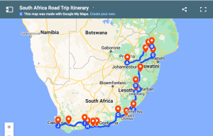 SA Road Trip Map Itinerary | Photo Credits- Never Ending Voyage