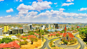 View over Windhoek, Namibia.