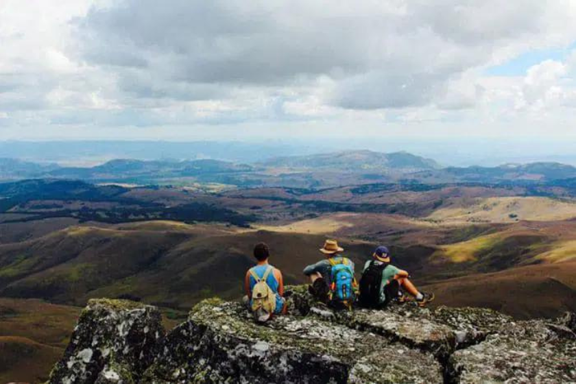 Hikers Enjoying the View at Mount Nyangani National Park Zimbabwe