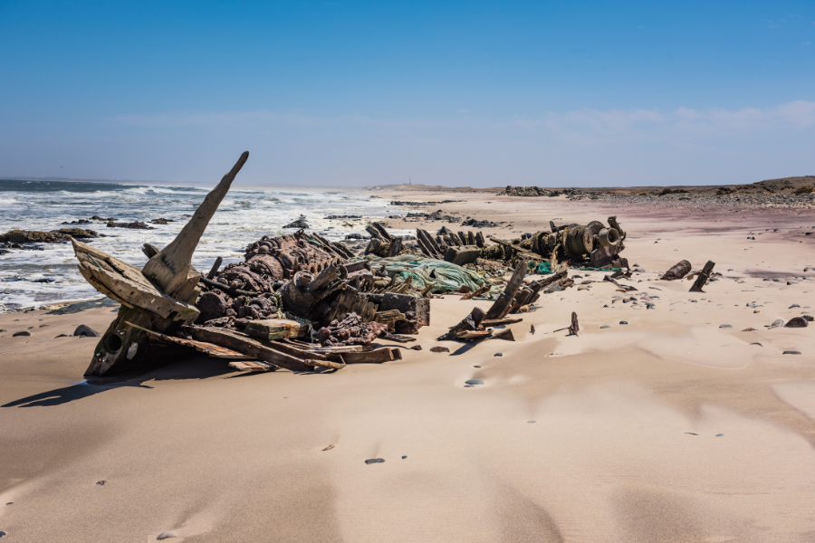 Shipwreck on Skeleton Coast, Namibia
