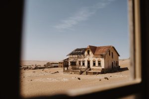 Above: Ghost Town of Kolmanskop Luderitz in Namibia