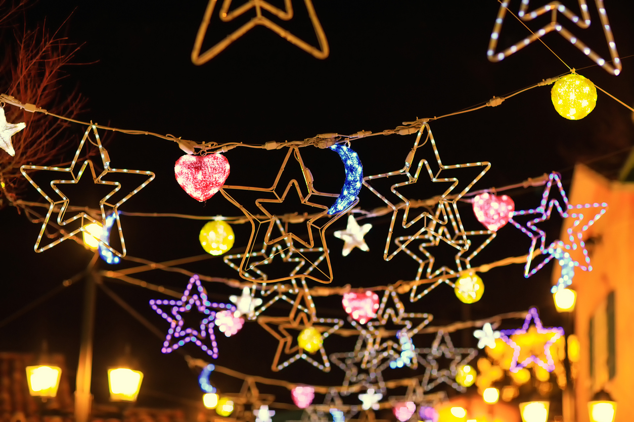 Christmas decoration lights to illuminate the night