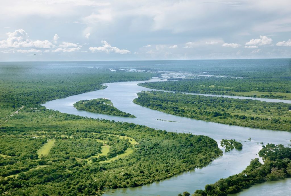 Aerial view of Islands of the Zambezi