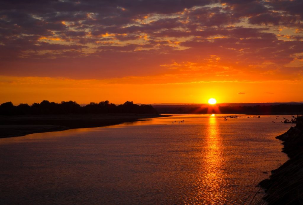 Sunset on Luangwa River
