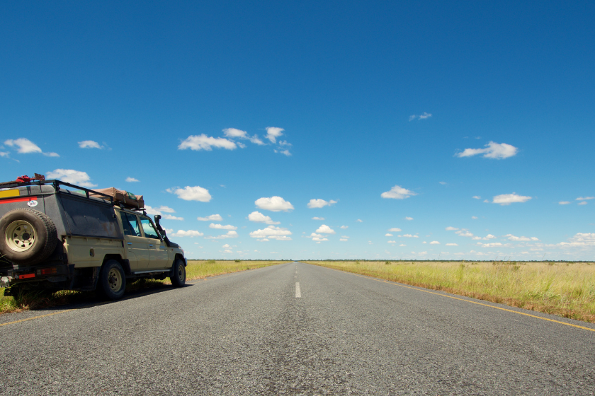 Jeep on a self-drive in Botswana