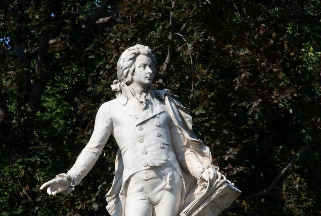 Mozart monument in Vienna