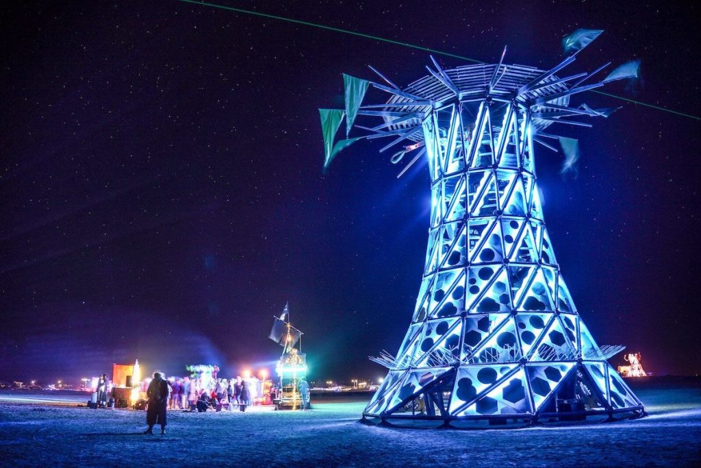 A light show at Afrikaburn.