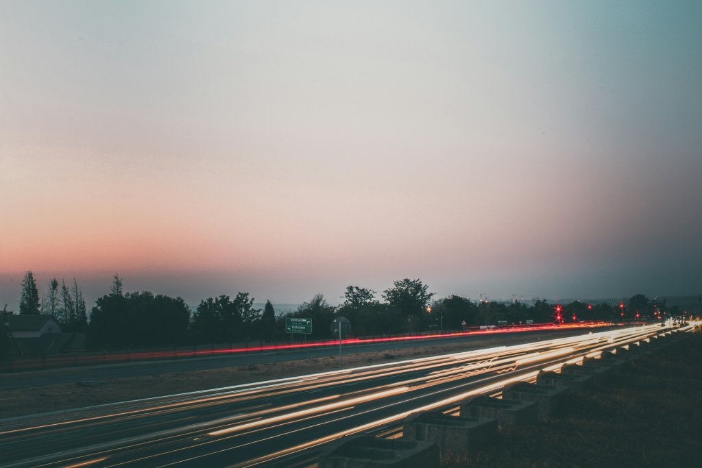 View of William Nicol Road, Fourways, Johannesburg that leads to the old e-toll.