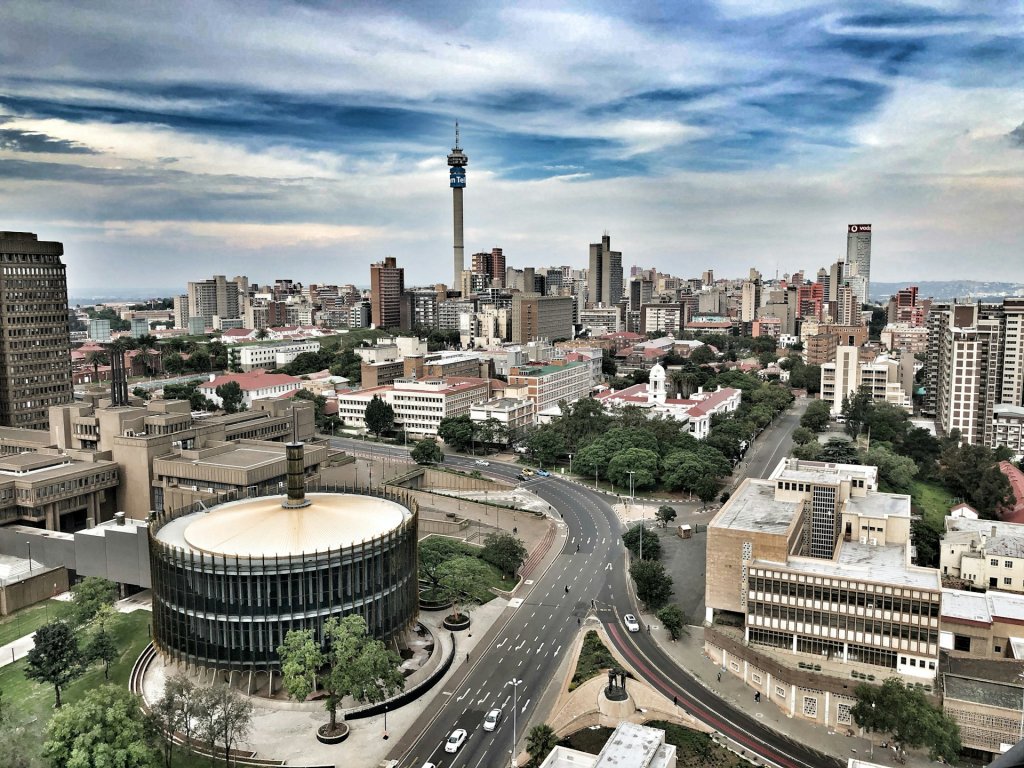 View of the Johannesburg skyline.
