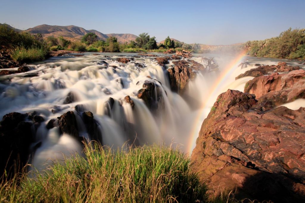 A view over Epupa Falls in northern Namibia.