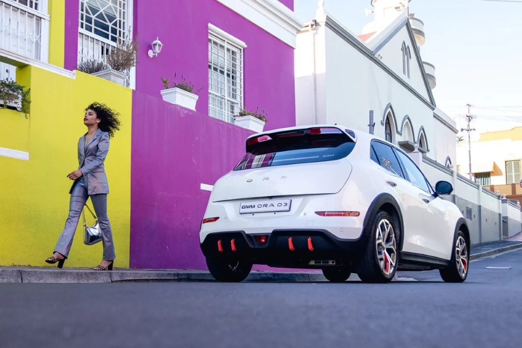 A GWM ORA 03 parked in Bo-Kaap, Cape Town.