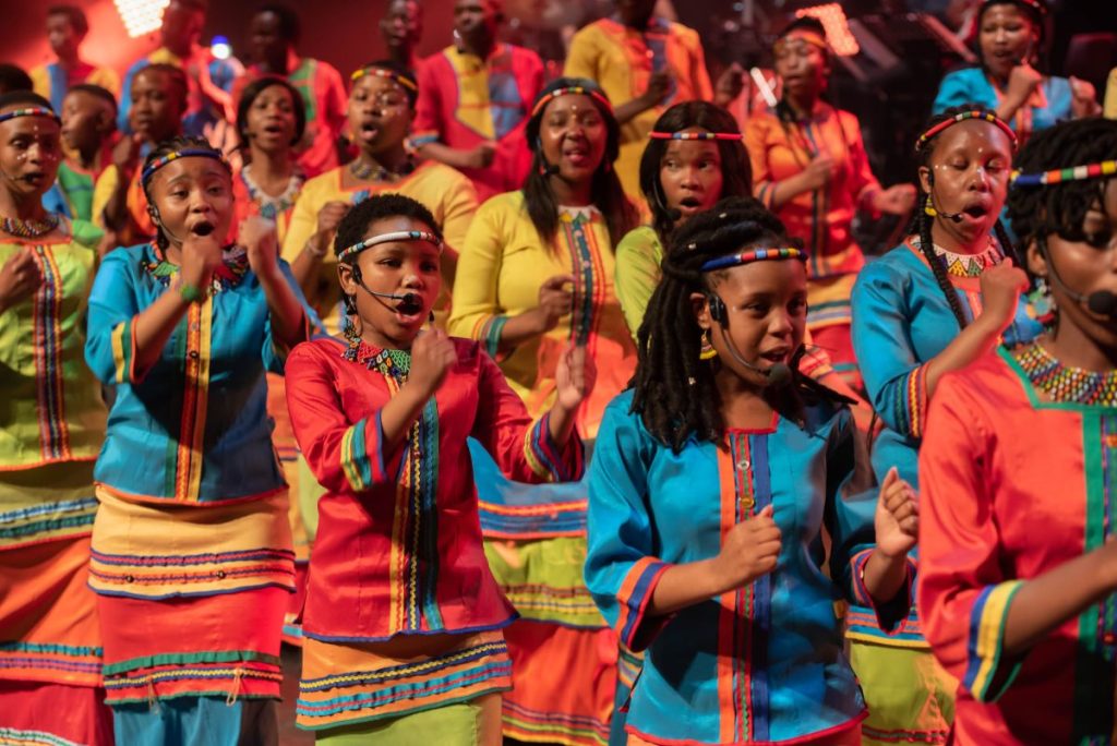 The Mzansi Youth Choir singing.