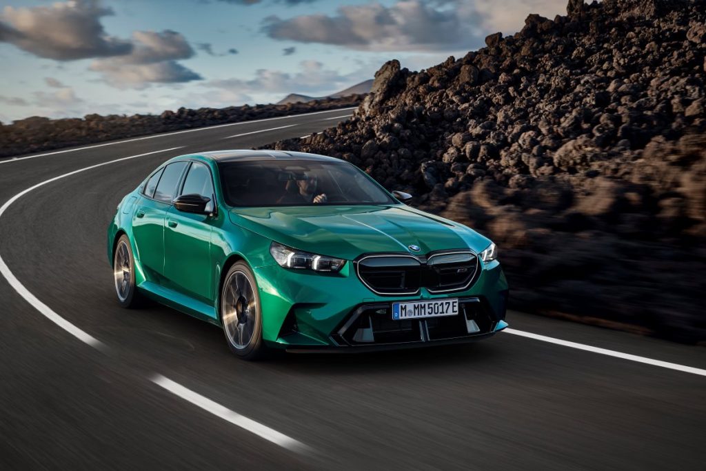 The new BMW M5 in green.