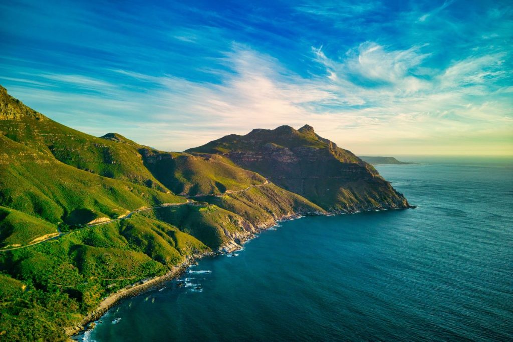 Chapmans Peak Drive in Cape Town.