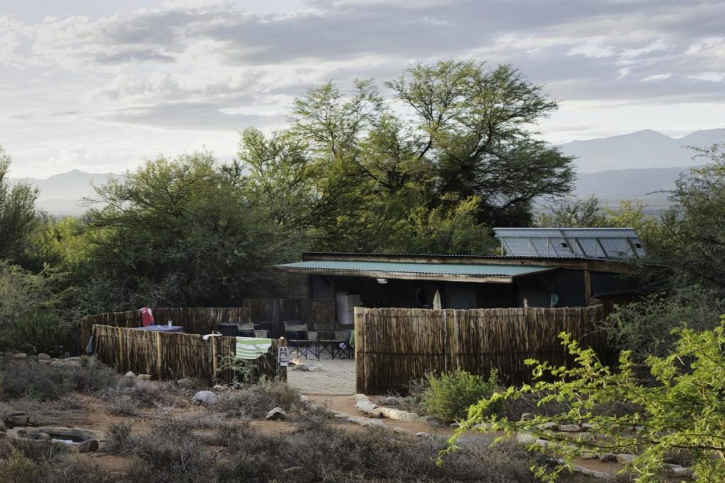 A campsite at Gamkaberg Nature Reserve.