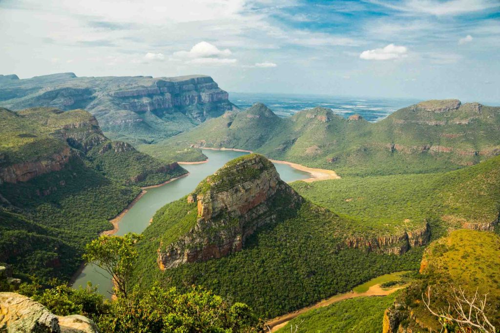 The Blyde River Canyon in South Africa.