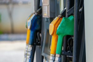 Fuel pumps at a fuel station.