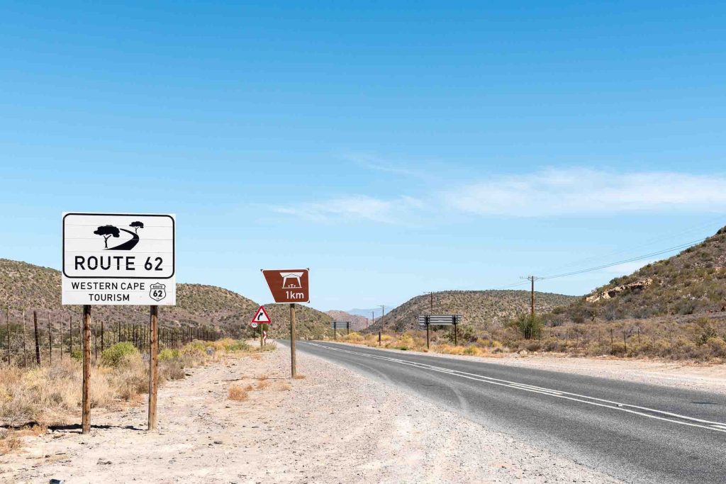 The scenic route R62 between Ladismith and Barrydale in the Western Cape Province of South Africa.