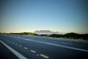 Table Mountain seen from a distance.