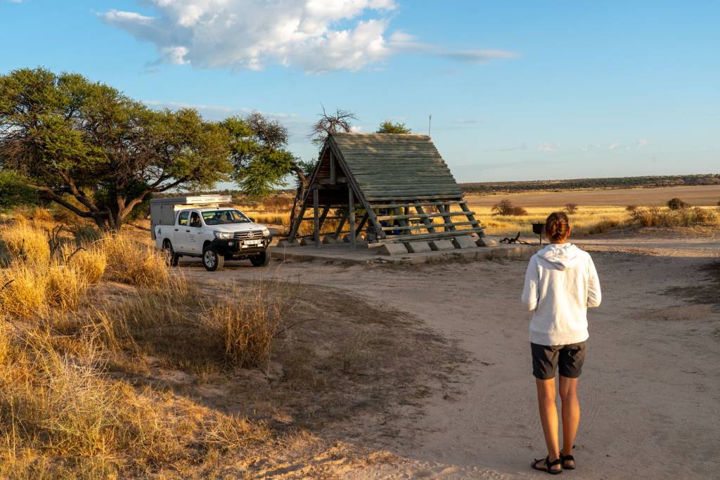 BotswaA frame shelter at Kgalakgadi | Photo: Lifejourney4two