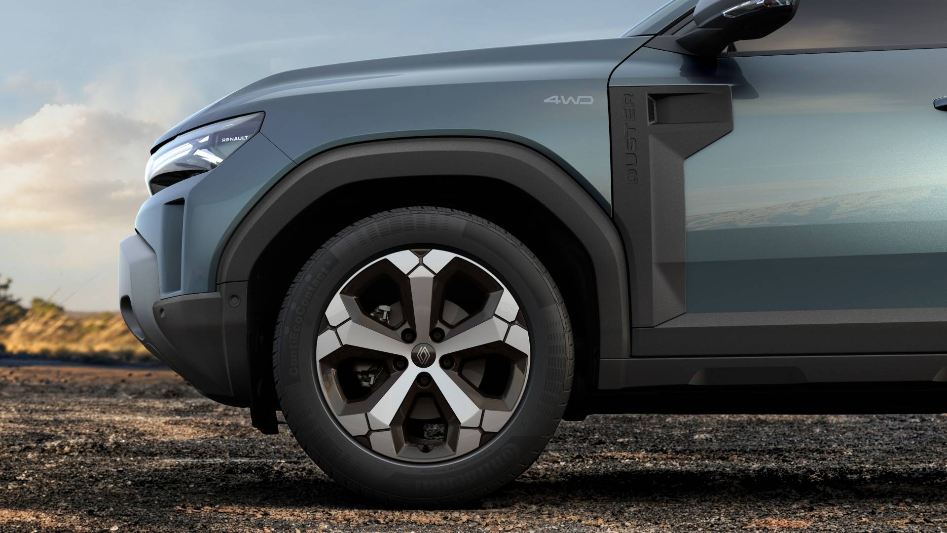 View of left front wheel of Renault Duster | Photo: Renault