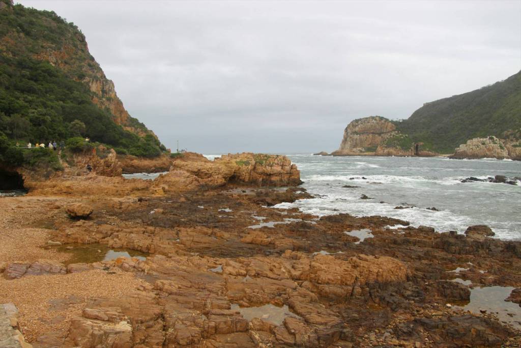 A view of the Knysna Heads along the Garden Route in South Africa.