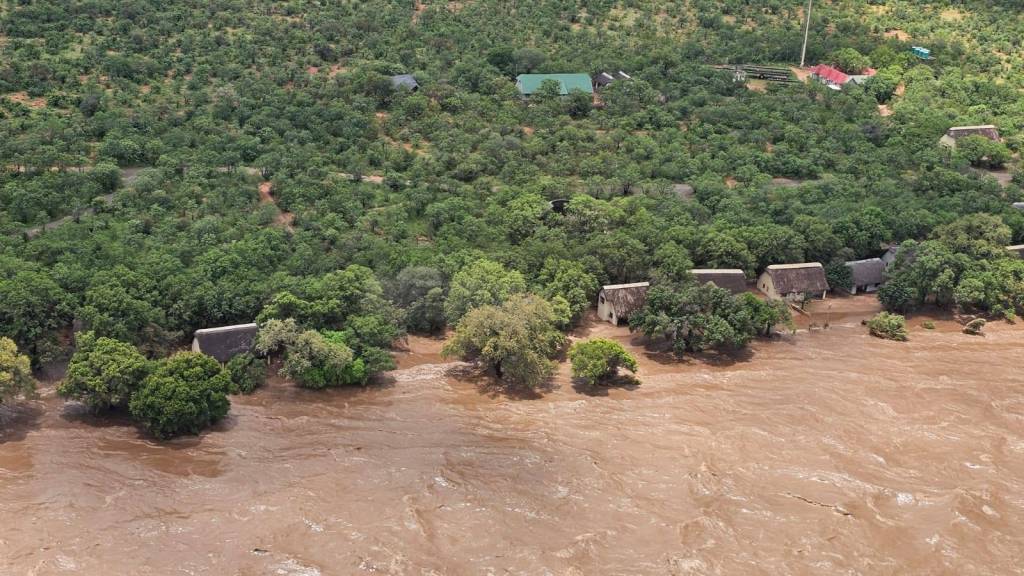 Aerial view of the flooded Kruger National Park