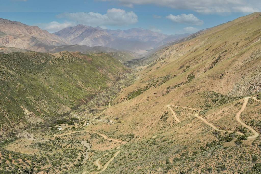 Aerial view of the Swartberg Mountain Pass in the Western Cape.