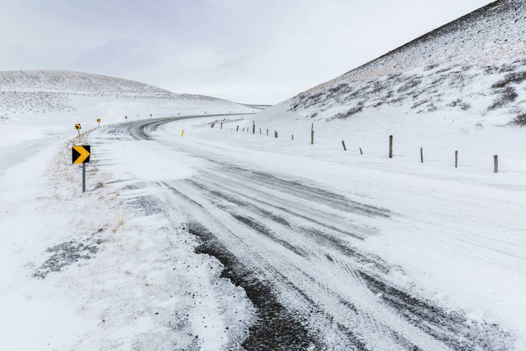 A snow covered road