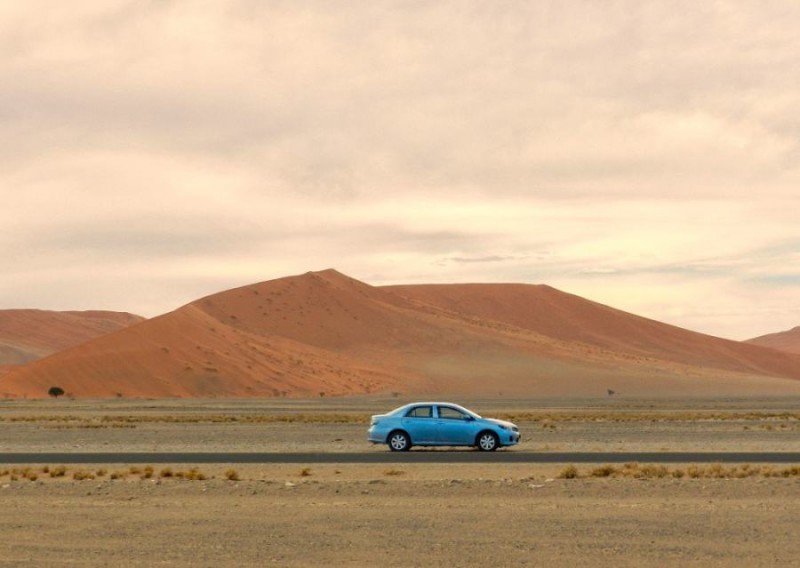 Travelling by car through Namibia