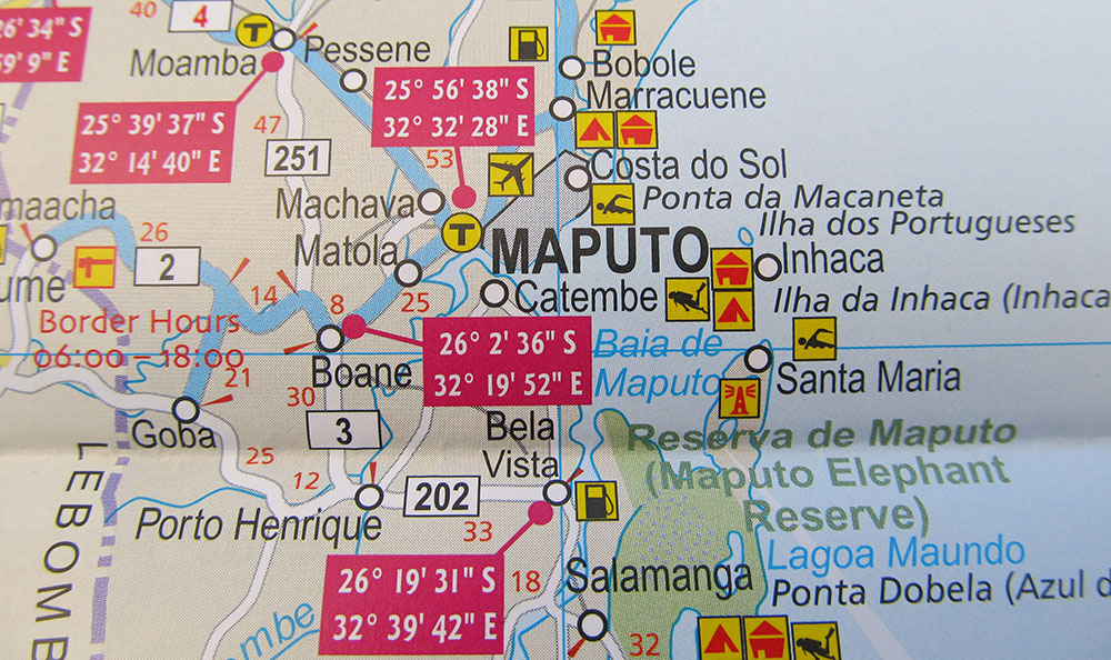 Map of Mozambique - it's got everything you need as a traveller